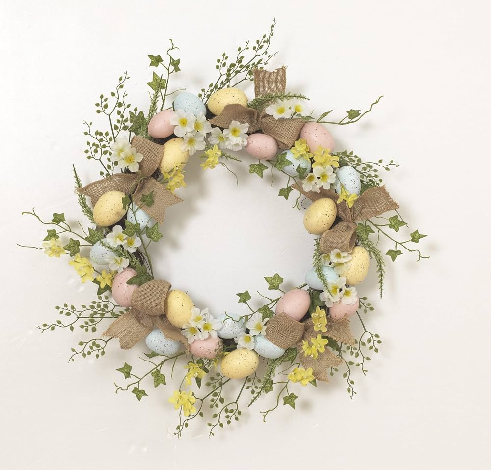 Gerson Companies 20" D Easter Egg & Wildflower Wreath | Amazon (CA)