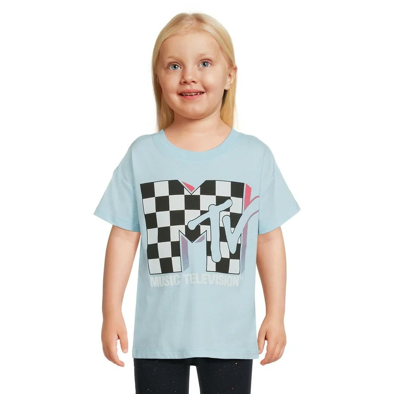 MTV Toddler Girl Graphic Short Sleeve T-Shirt, Sizes 12M-5T | Walmart (US)
