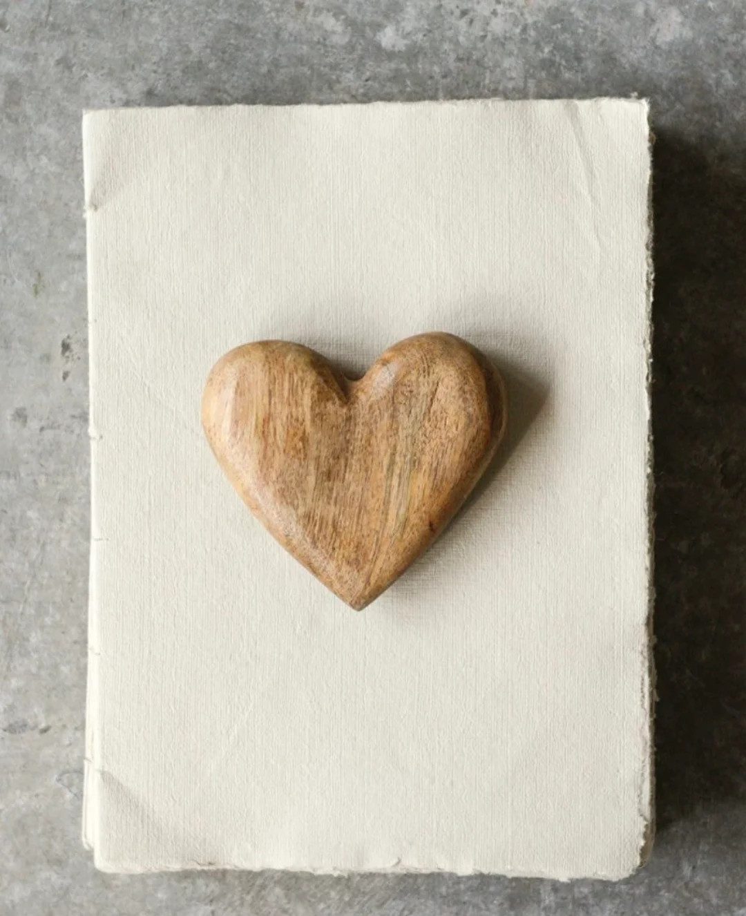 Hand Carved Wood Heart Tray & Bowl Filler Figurine | Etsy (US)