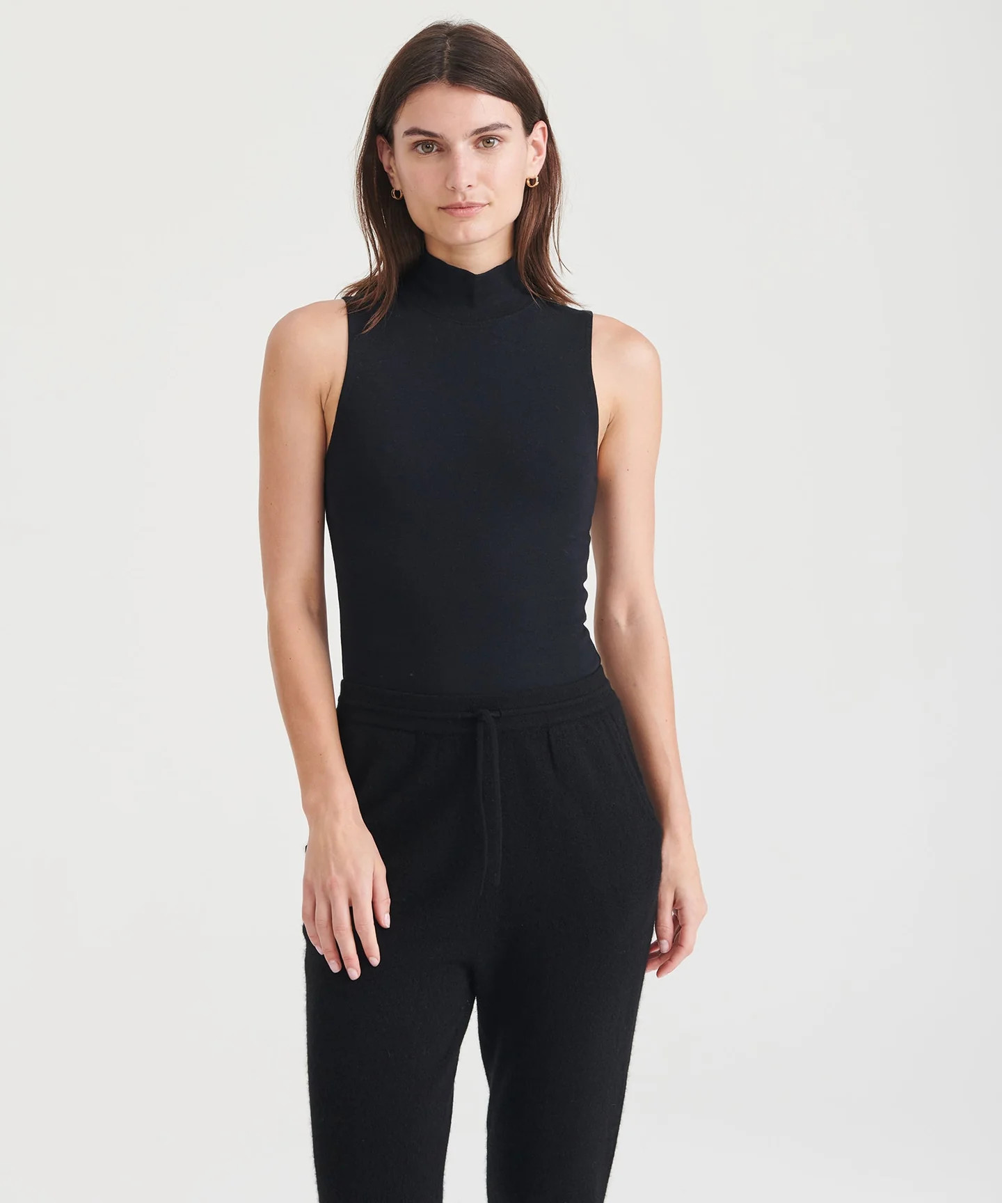 Modal Cashmere Sleeveless Mockneck Bodysuit | NAADAM