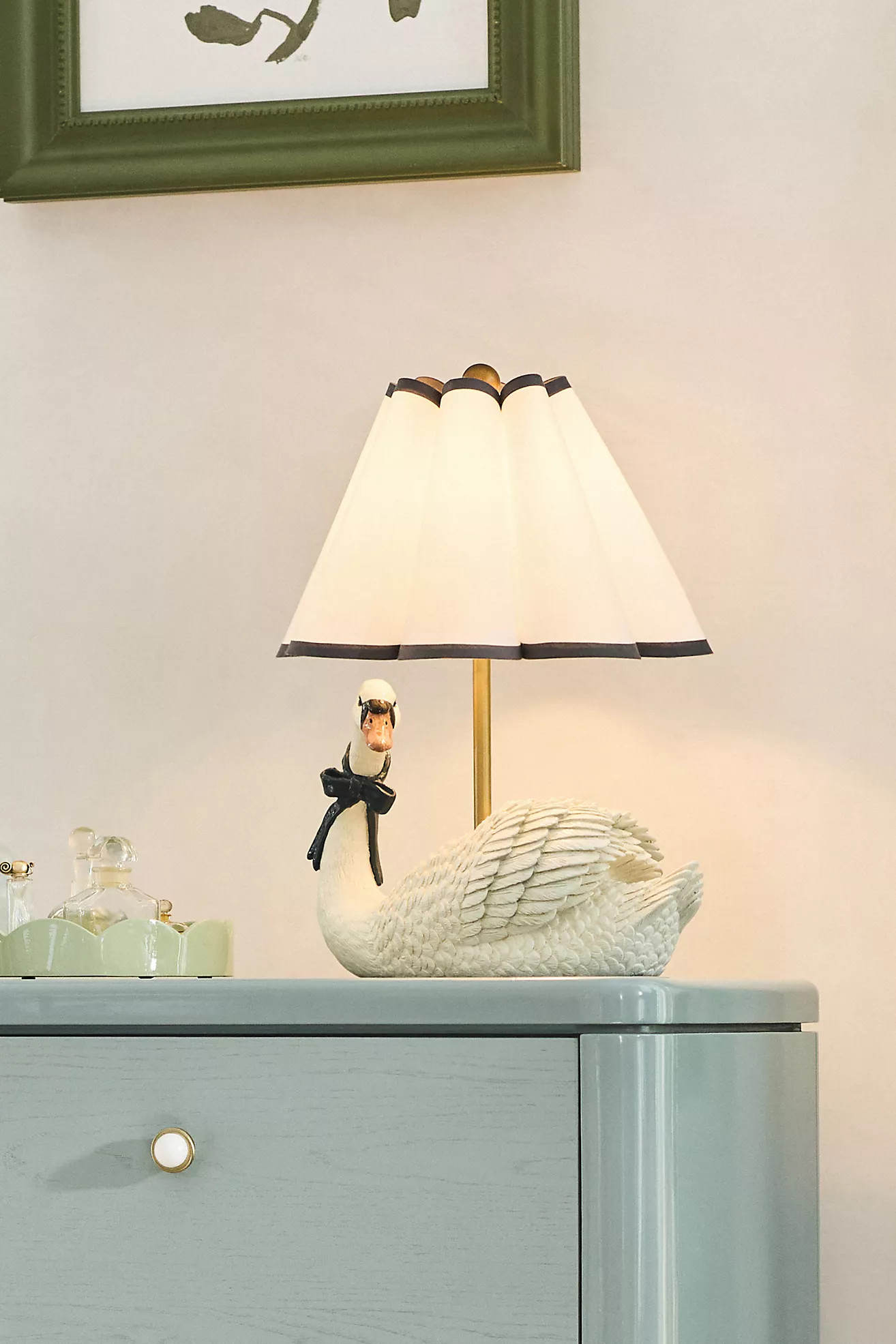 Swan Scalloped Shade Table Lamp | Anthropologie (US)
