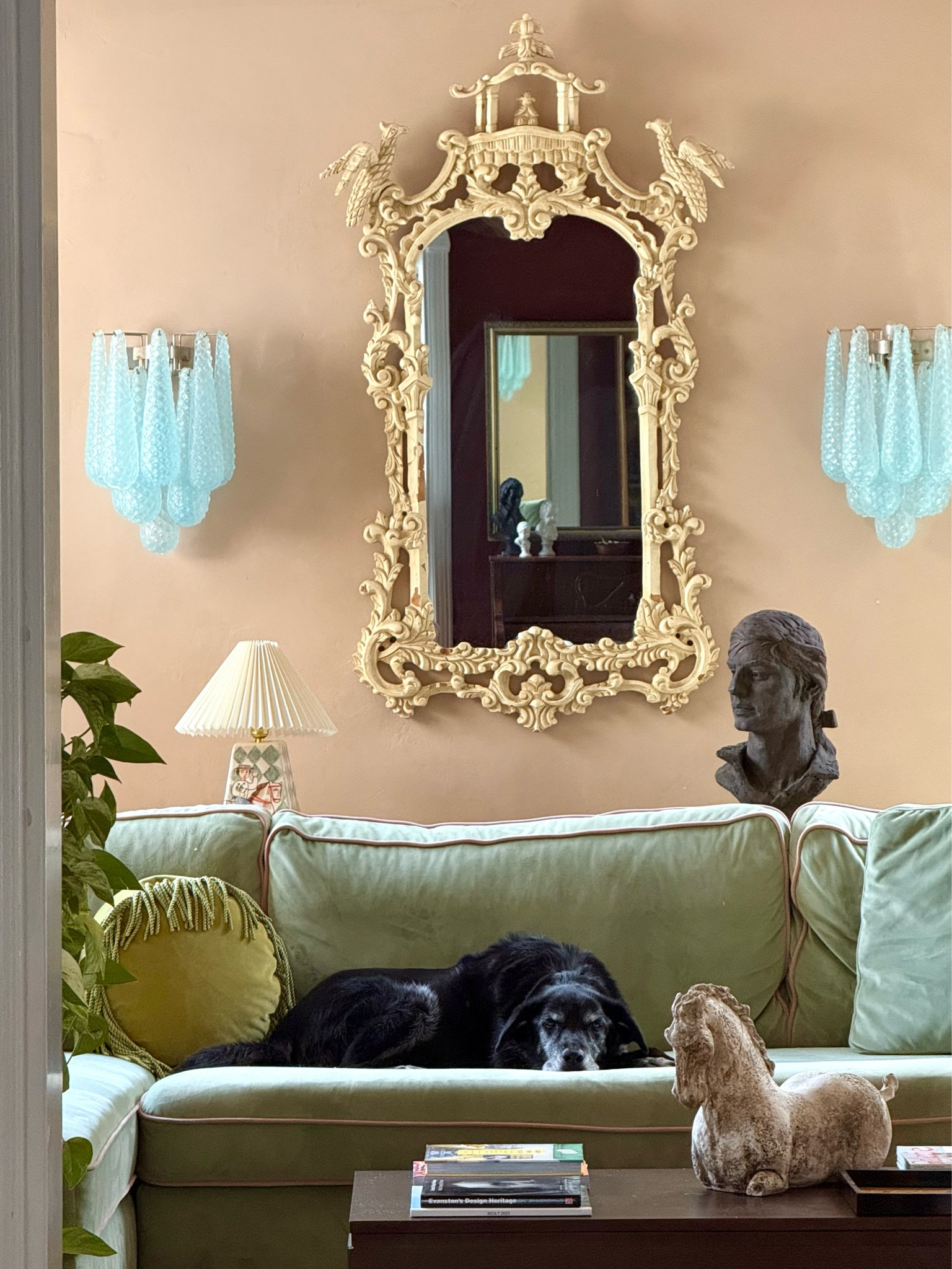 Found some of the same vintage murano sconces as my living room - just in pink!

#LTKHome