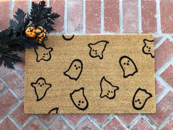 Halloween Doormat / Welcome Mat / Ghost / Thanksgiving Doormat | Etsy | Etsy (US)