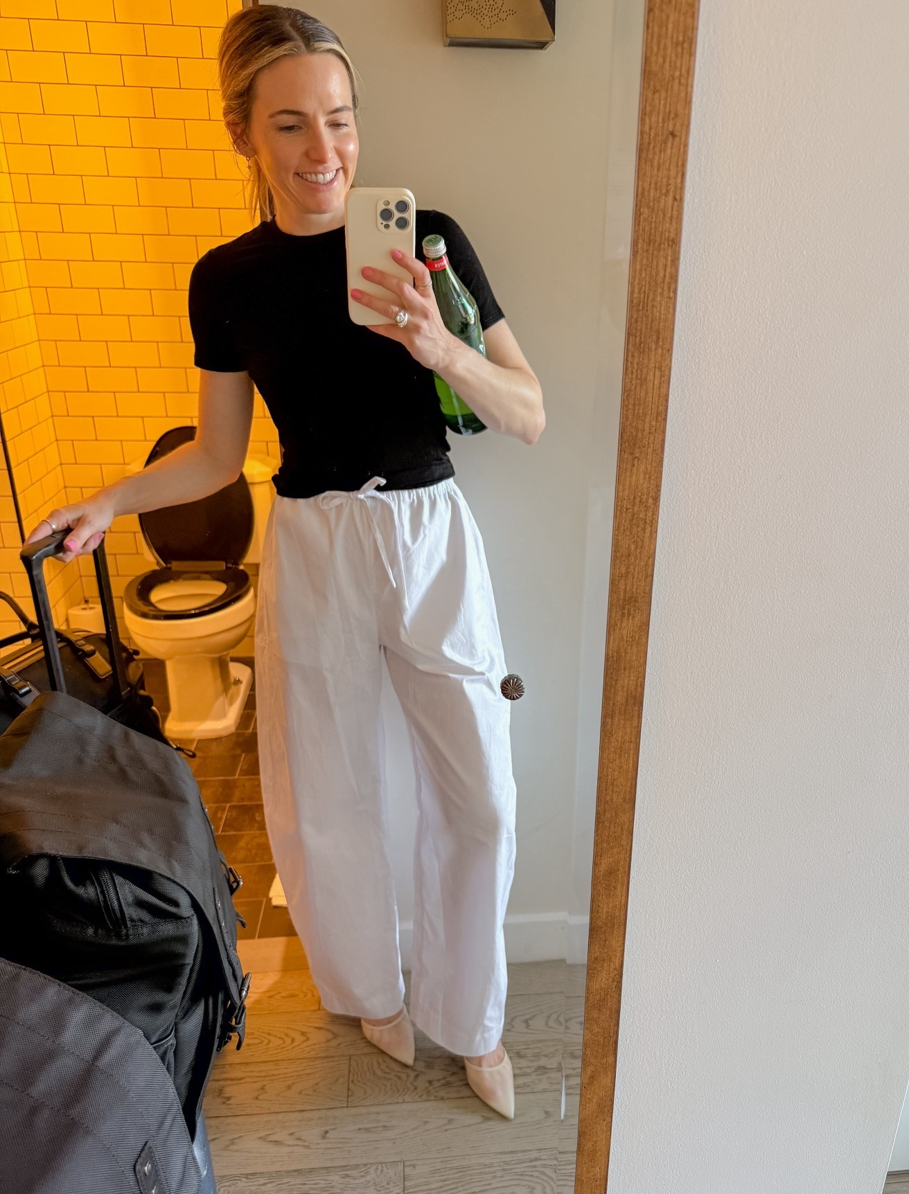 a little flight home outfit ✈️ for travel days- comfort definitely comes first, but I still like to feel put together when on the go. these barrel leg linen pants are so easy and breathable, and I paired them with heels to keep the look a little more chic and to keep the pants off the ground 😋. It’s the perfect balance of comfy + elevated for a long travel day.
    •   Wearing size small in the pants- they’re lightweight with a relaxed barrel-leg shape- they’re also chic enough for dinner but comfy for a flight
Linked the full outfit here so you can shop #airportstyle #traveloutfit #falloutfits #capsulewardrobe #closetstaples


#LTKStyleTip #LTKTravel #LTKSeasonal