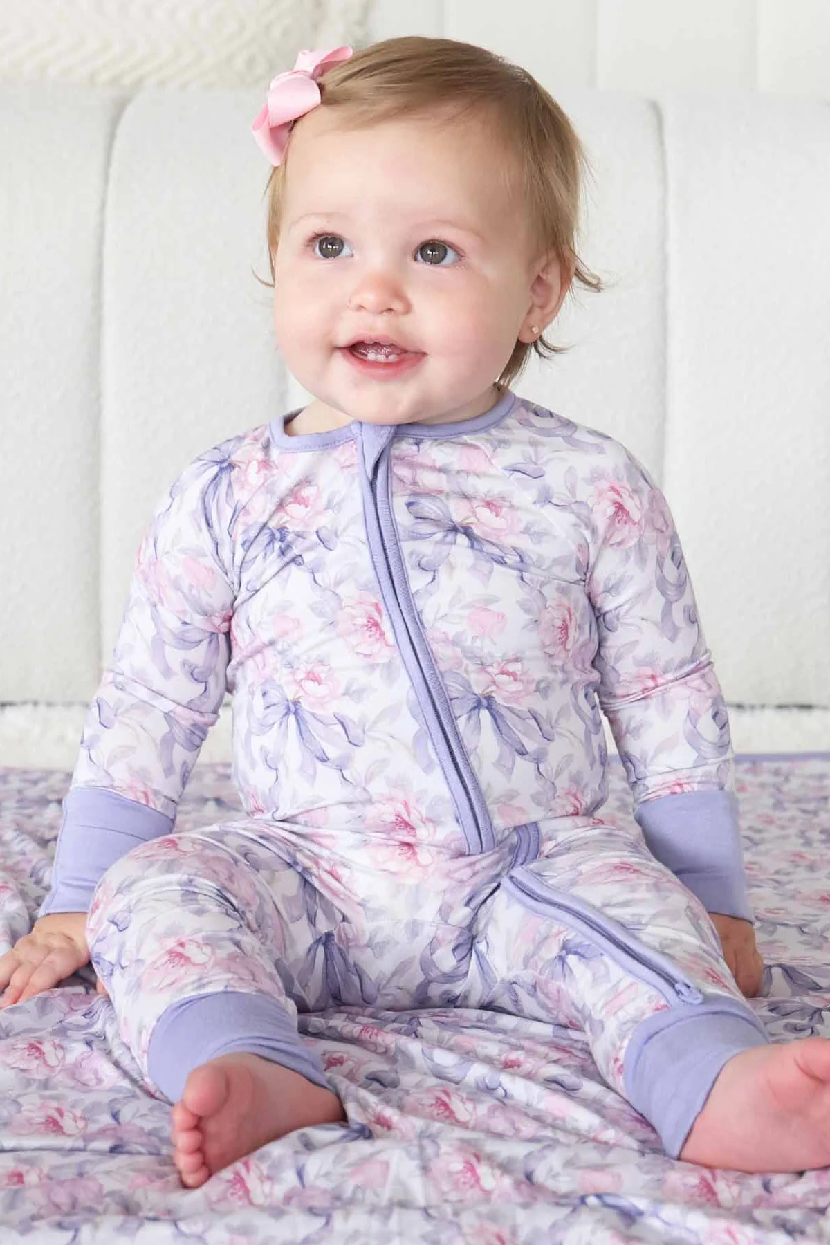 Leighton's Lavender Convertible Zip Romper | Caden Lane