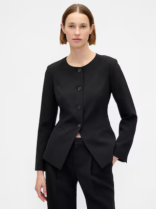 Collarless Blazer | Gap (CA)
