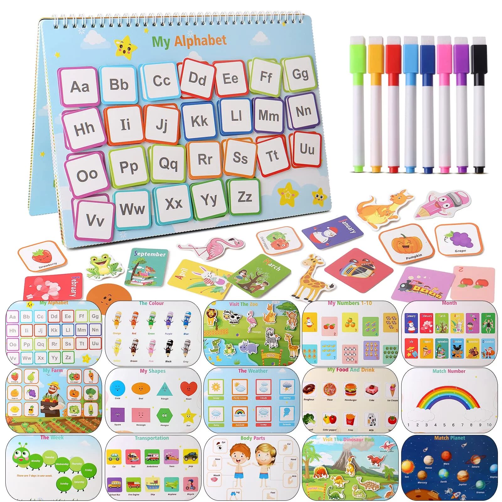 Busy Books for Kids Montessori Preschool Learning Activities Latest 29 Themed - Workbooks Activit... | Walmart (US)