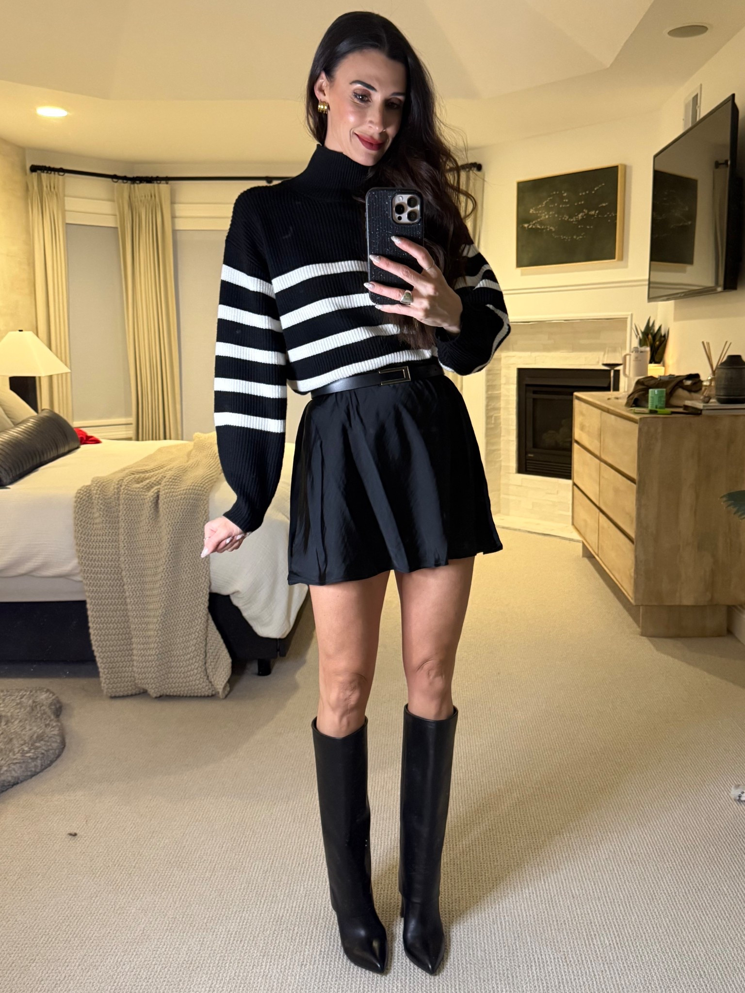 Christmas Eve outfit, but would be good for any holiday get together. I’d add some black tights if I was leaving my home:)

#LTKootd #LTKHoliday #LTKTall