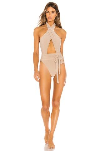 PQ Alex One Piece in Oyster from Revolve.com | Revolve Clothing (Global)