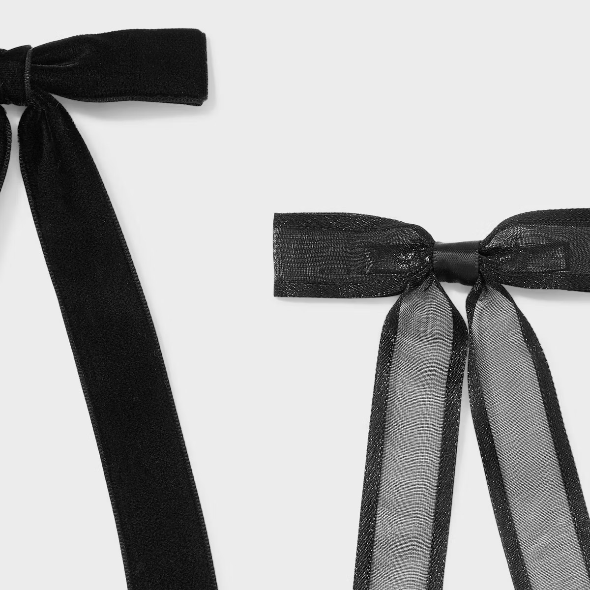 Velvet Bow Salon Hair Clip Set 2pc - A New Day™ | Target