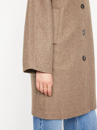 Relaxed Button-Front Mac Coat | Old Navy (US)