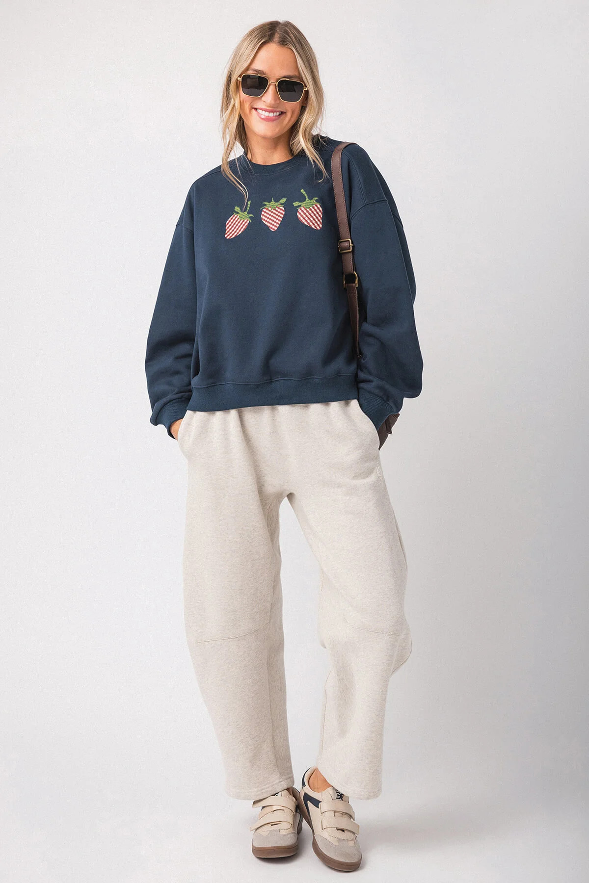 Things Between Strawberry Crewneck Sweatshirt | Social Threads