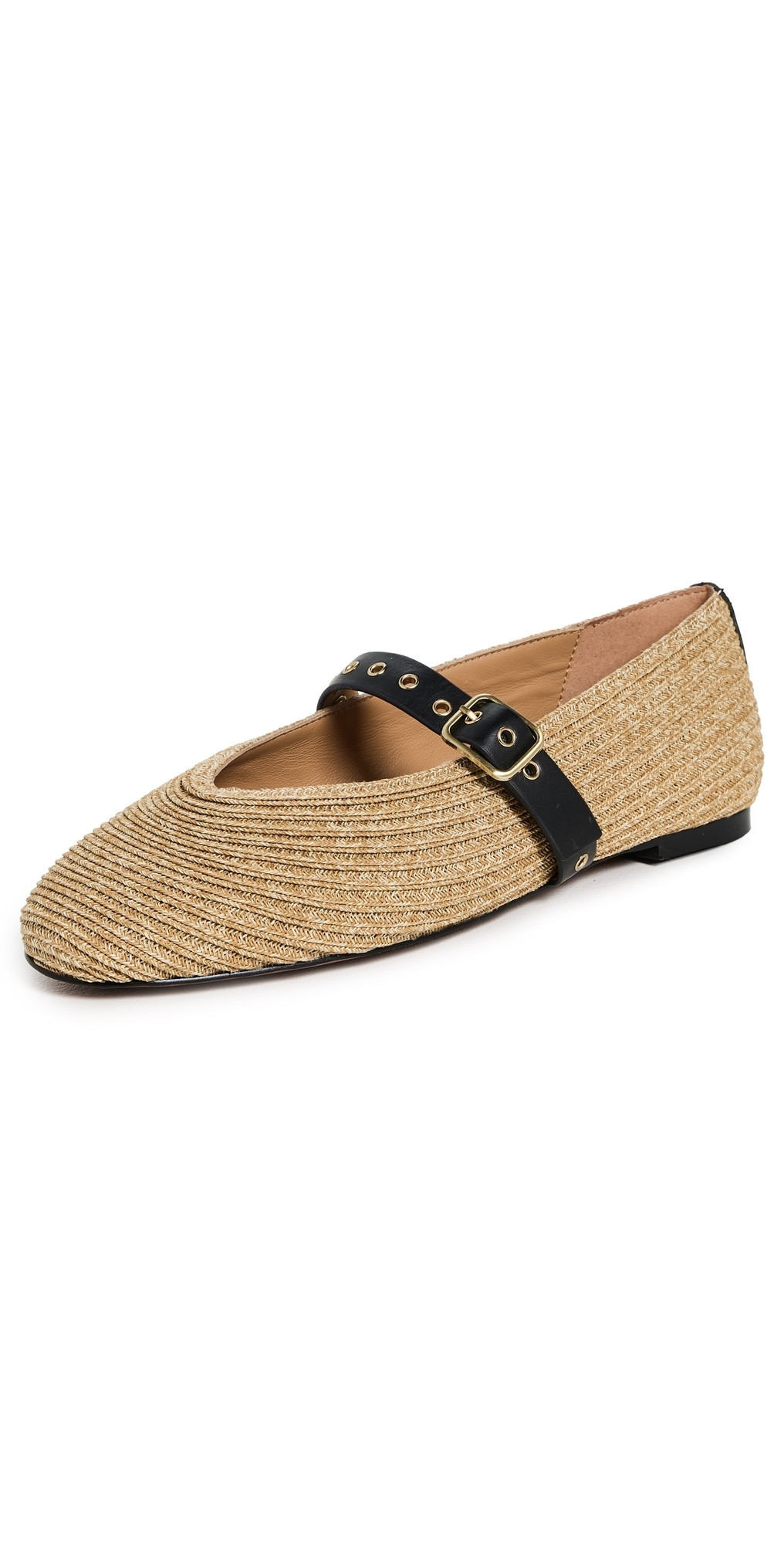 Madewell The Remy Mary Jane Flat in Straw Natural Multi 6.5 | Shopbop