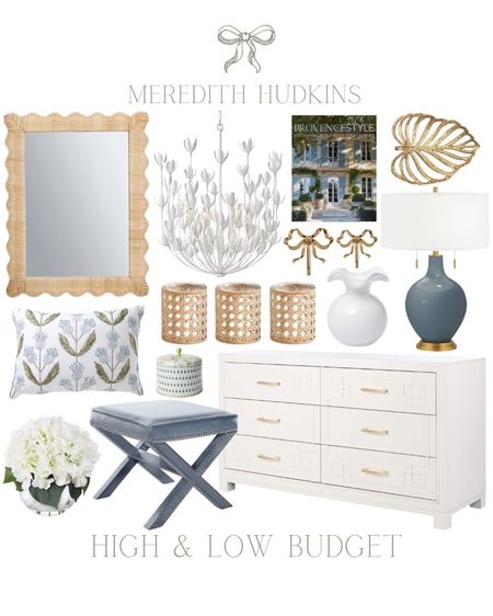 Blue and white home, coastal home decor, preppy, classic, timeless, traditional, nightstand, table lamp, chandelier, picture frame, coffee table book, scalloped mirror, white dresser, blue table lamp, accent pillow, vase, meredith hudkins 

#LTKfindsunder100 #LTKsalealert #LTKhome