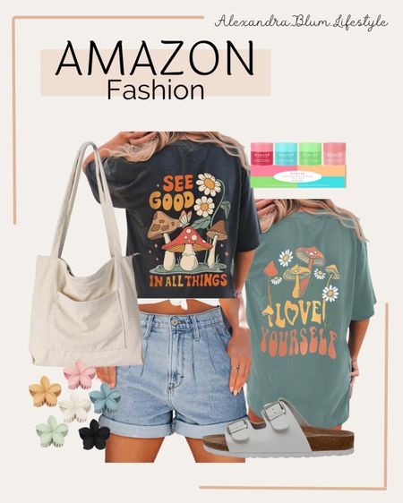 Casual funky graphic t-shirt outfit from Amazon! Summer outfit idea! 

#LTKSeasonal #LTKFindsUnder50 #LTKStyleTip