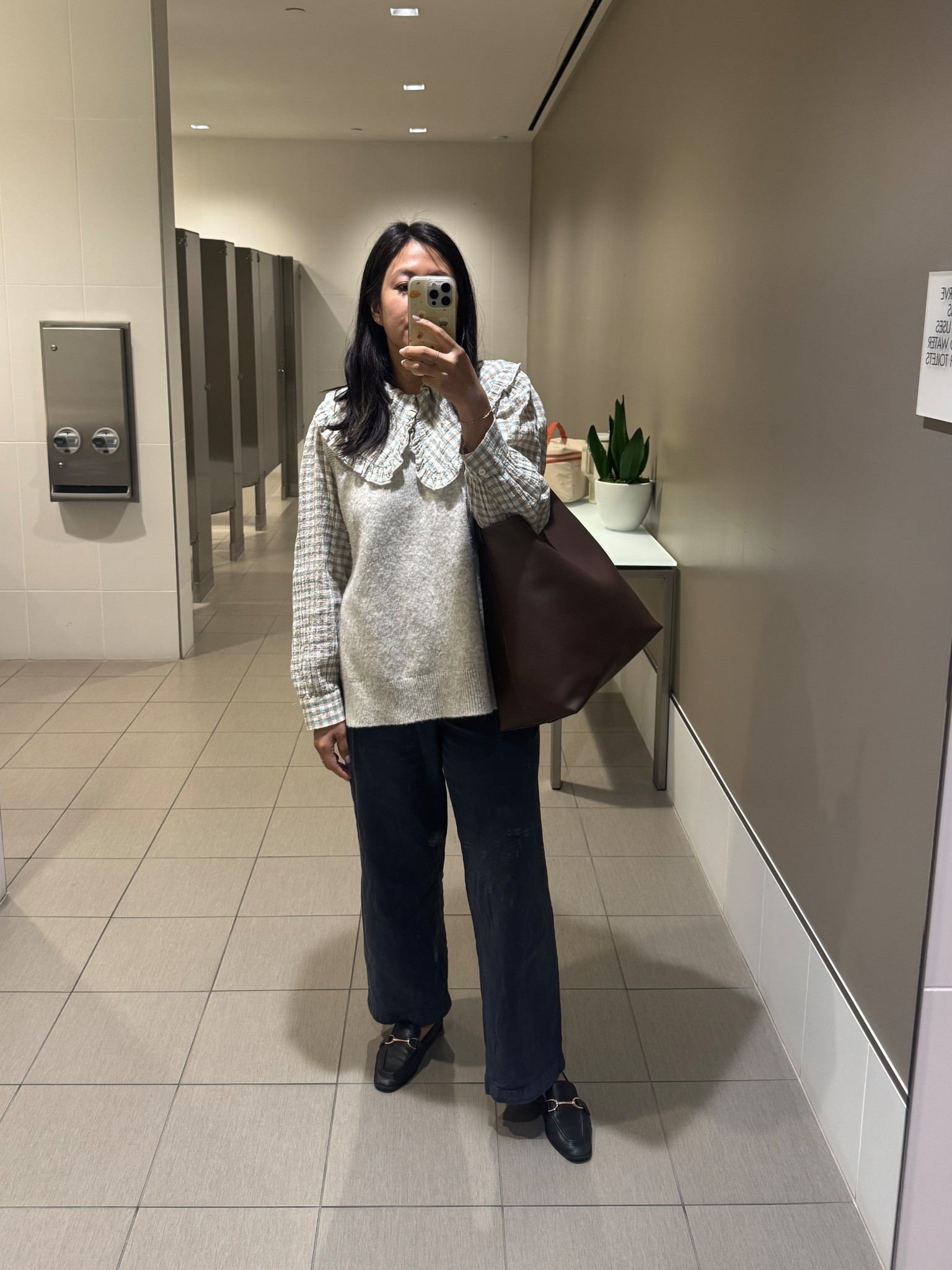 Old MNG shirt but linked similar 
H&M Vest
Madewell pants 

#LTKootd #LTKxMadewell #LTKWorkwear