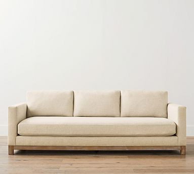Jake Seadrift Wood Base Sofa (64"-120") | Pottery Barn (US)