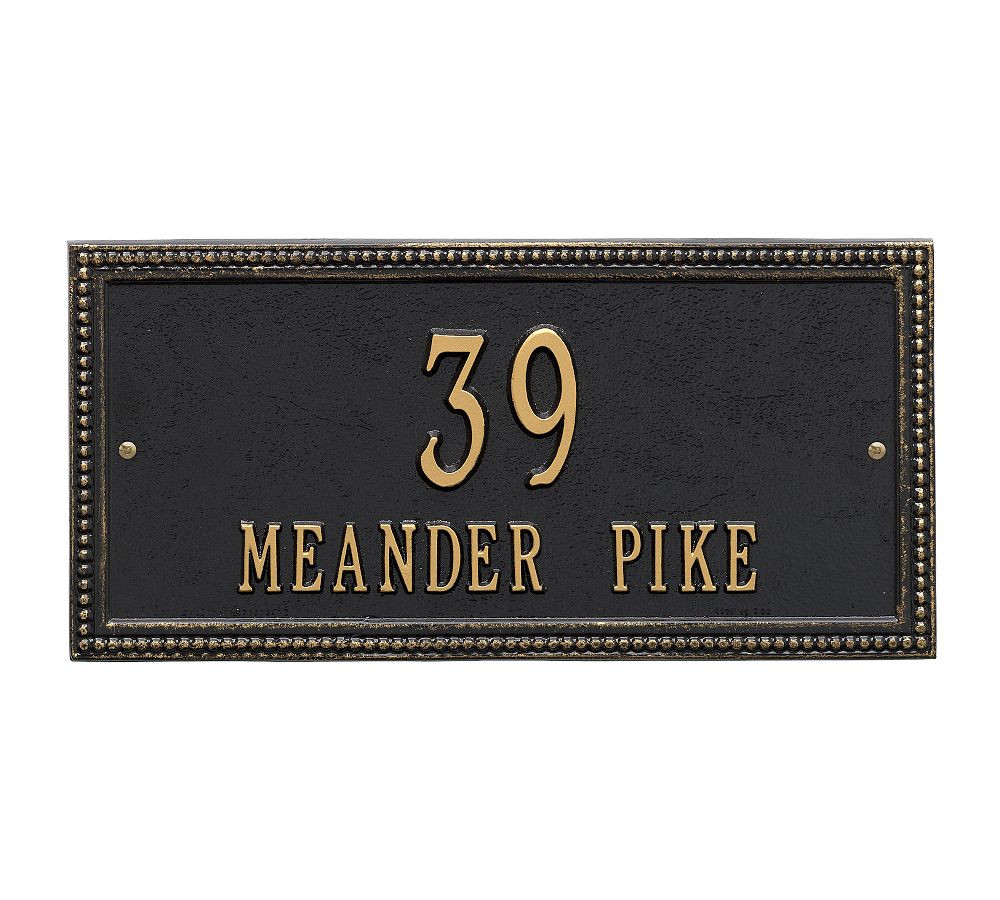 Beaded Rectangle Address Plaque | Pottery Barn (US)