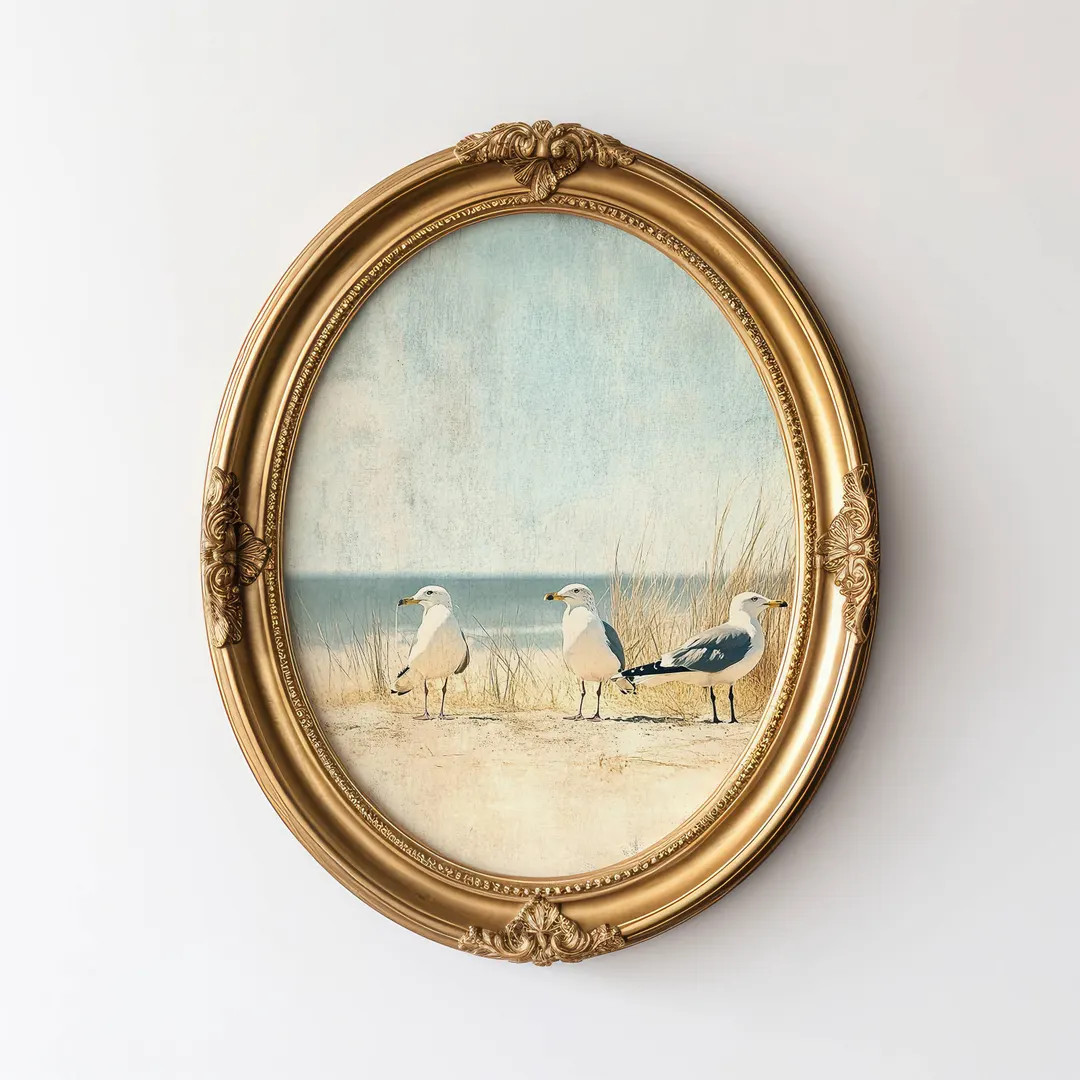 Vintage Seagull Sketch, Watercolor Art, Beachy Wall Art, Beach Photograph, Coastal Wall Art, Vint... | Etsy (US)