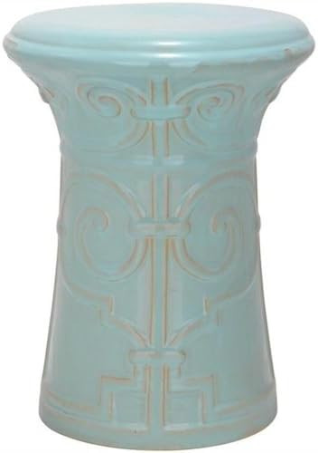 Safavieh Imperial Ceramic Decorative Garden Stool, Light Aqua | Amazon (US)