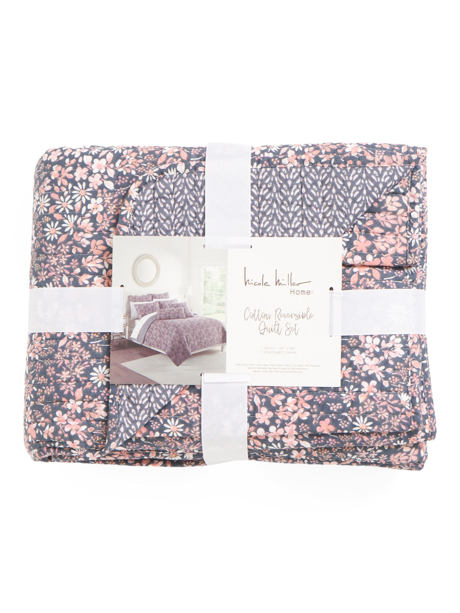 Tatiana Reversible Floral Quilt Set | TJ Maxx