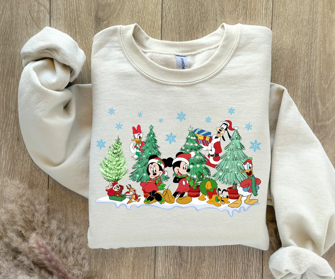 Christmas Mouse and Friends Sweatshirt and Hoodie, Christmas Mickey Sweatshirt and Hoodie, Christ... | Etsy (US)