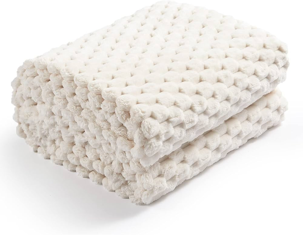 Excervent Flannel Fleece Throw Blanket (50x70 inches) Hexagon Jacquard Decorative Fuzzy Blankets ... | Amazon (US)