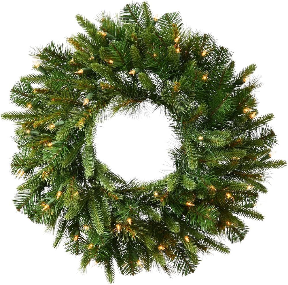 Vickerman 48" Cashmere Pine Artificial Christmas Wreath, Clear Dura-lit Incandescent Lights - Fau... | Amazon (US)