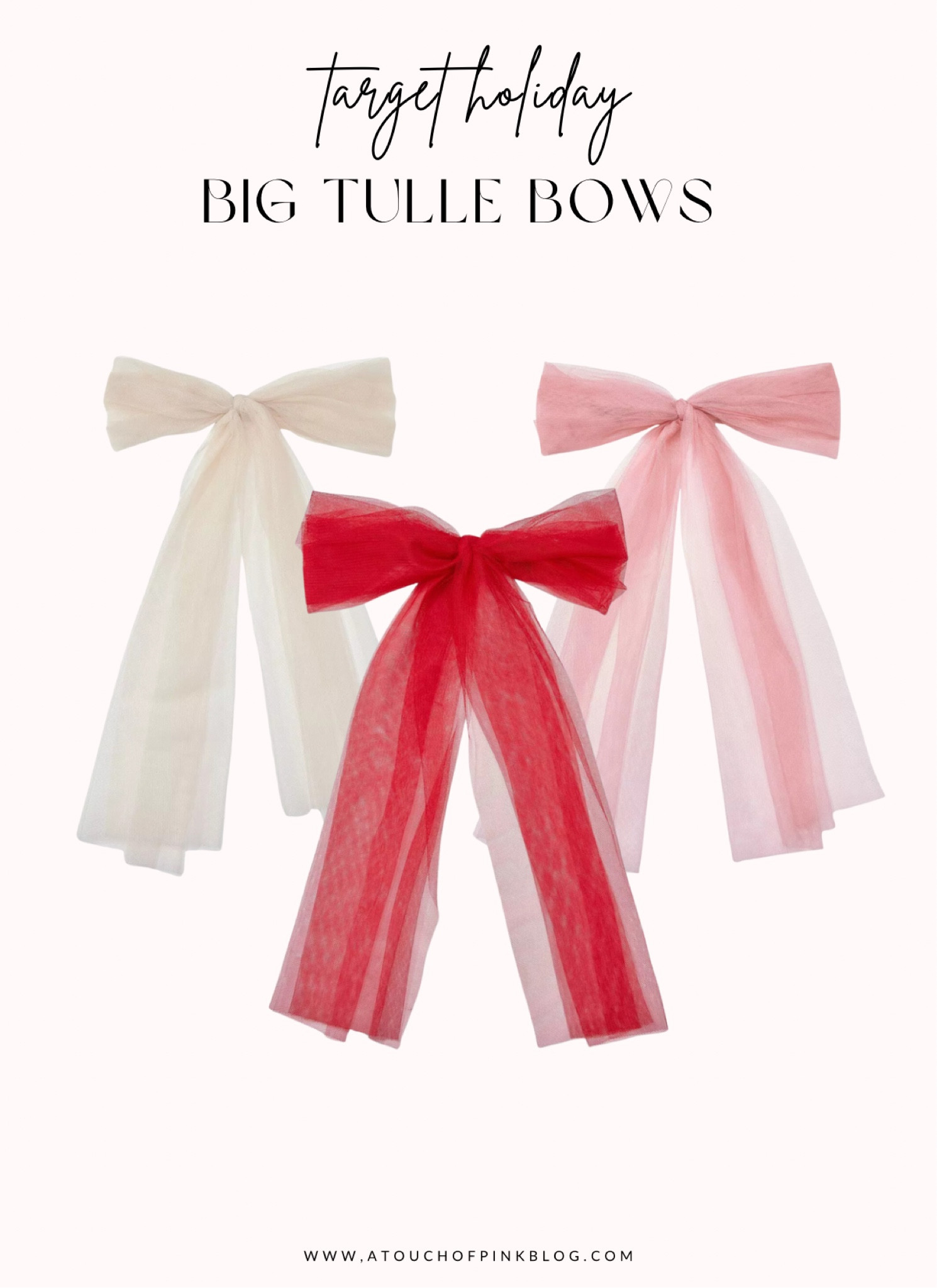 Add a touch of festive charm with Target’s Holiday Big Tulle Bows 🎀✨ Perfect accessory for this season!🎅🏻🎄 

#LTKHoliday #LTKSeasonal #LTKFindsUnder100