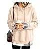 2 Layer Sweatshirt Women Faux Layered Hoodies Long Sleeve Shirt     Y2k Cute Cozy Drop Shoulder T... | Amazon (US)