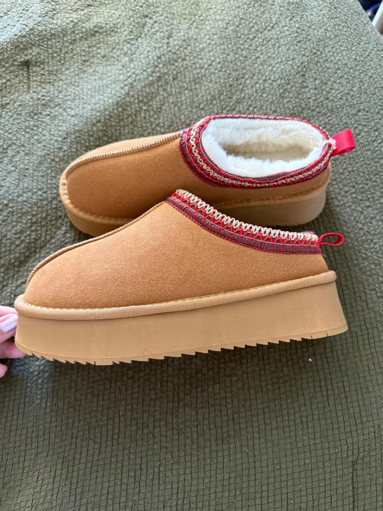 Women's Slippers Platform Mini Boots Short Ankle Boot Fur Fleece Lined House slippers Anti-Slip B... | Amazon (US)