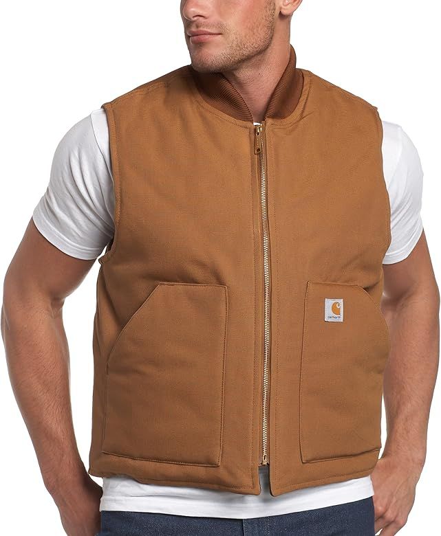Carhartt Men's Arctic-Quilt Lined Duck Vest (Regular and Big & Tall Sizes), Brown, Large at Amazo... | Amazon (US)