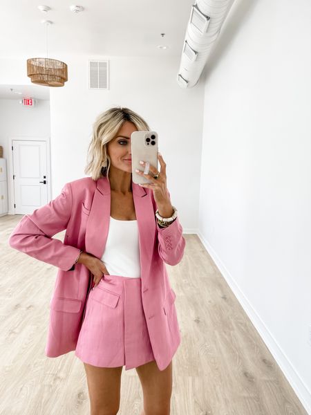 This blazer and skirt combo is so good! I am wearing an XS/0! This blazer is perfect for summer workwear looks! 

Loverly Grey, express new arrivals

#LTKworkwear #LTKFind #LTKstyletip