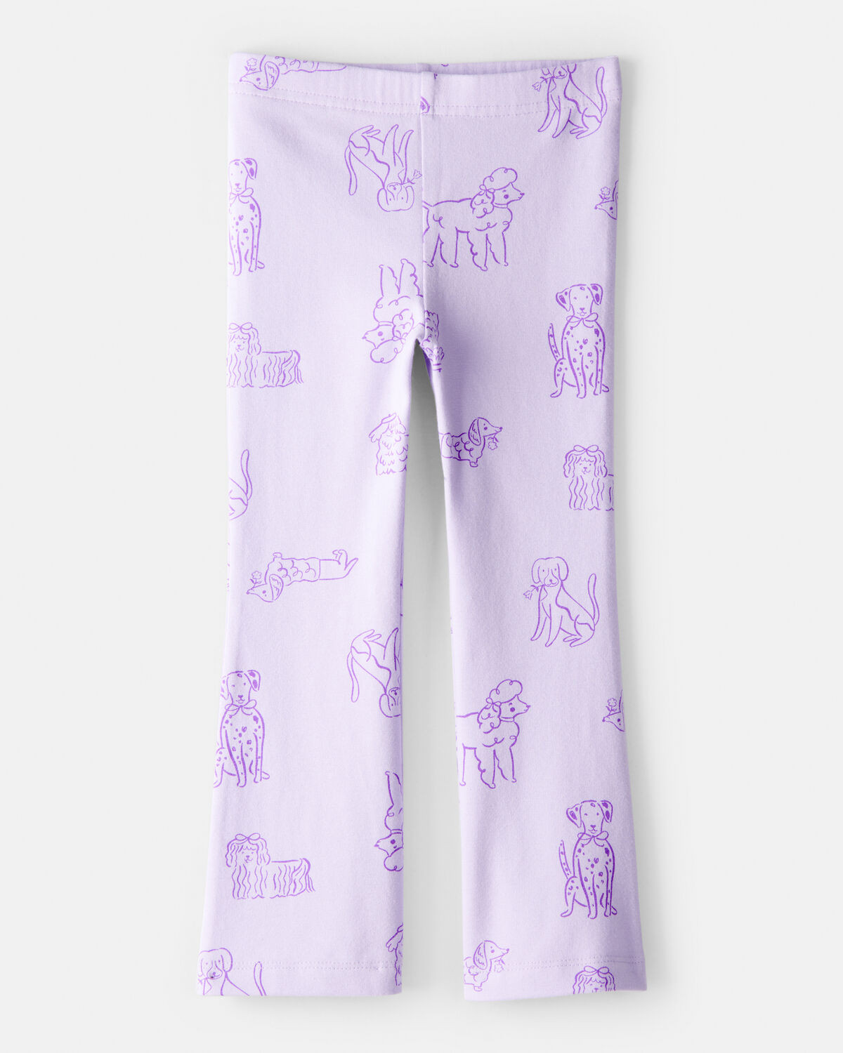 Toddler Girl Dog Print Flare Pull-On Stretch Leggings - Purple | Carter's Inc