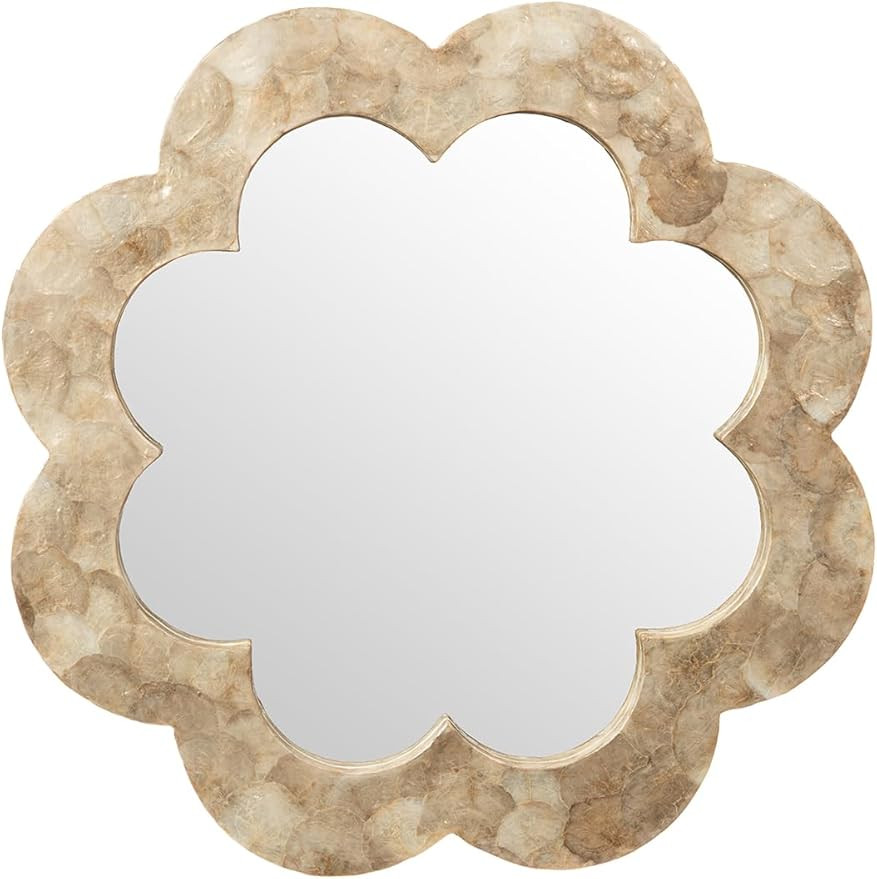 KOUBOO 1040127 Flower Capiz Seashell Wall Mirror, Gold | Amazon (US)