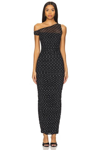 AFRM Biona Maxi Dress in Noir Dot from Revolve.com | Revolve Clothing (Global)