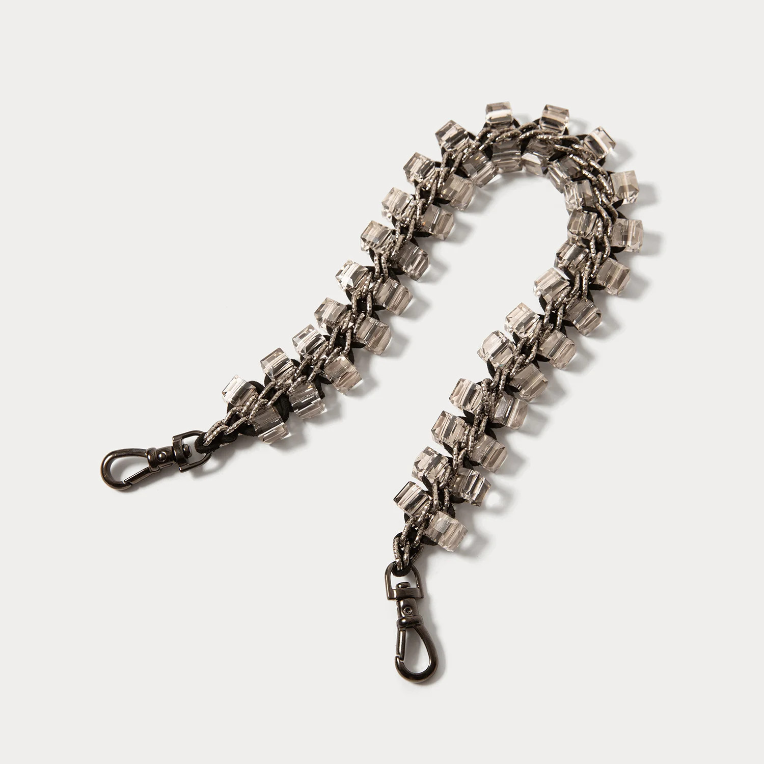 Crystal Wristlet - Black/Pewter | Bandolier