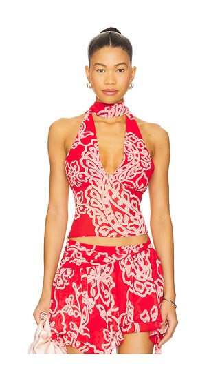 Lovers and Friends Mayci Top in Red. - size S | Revolve Clothing (Global)