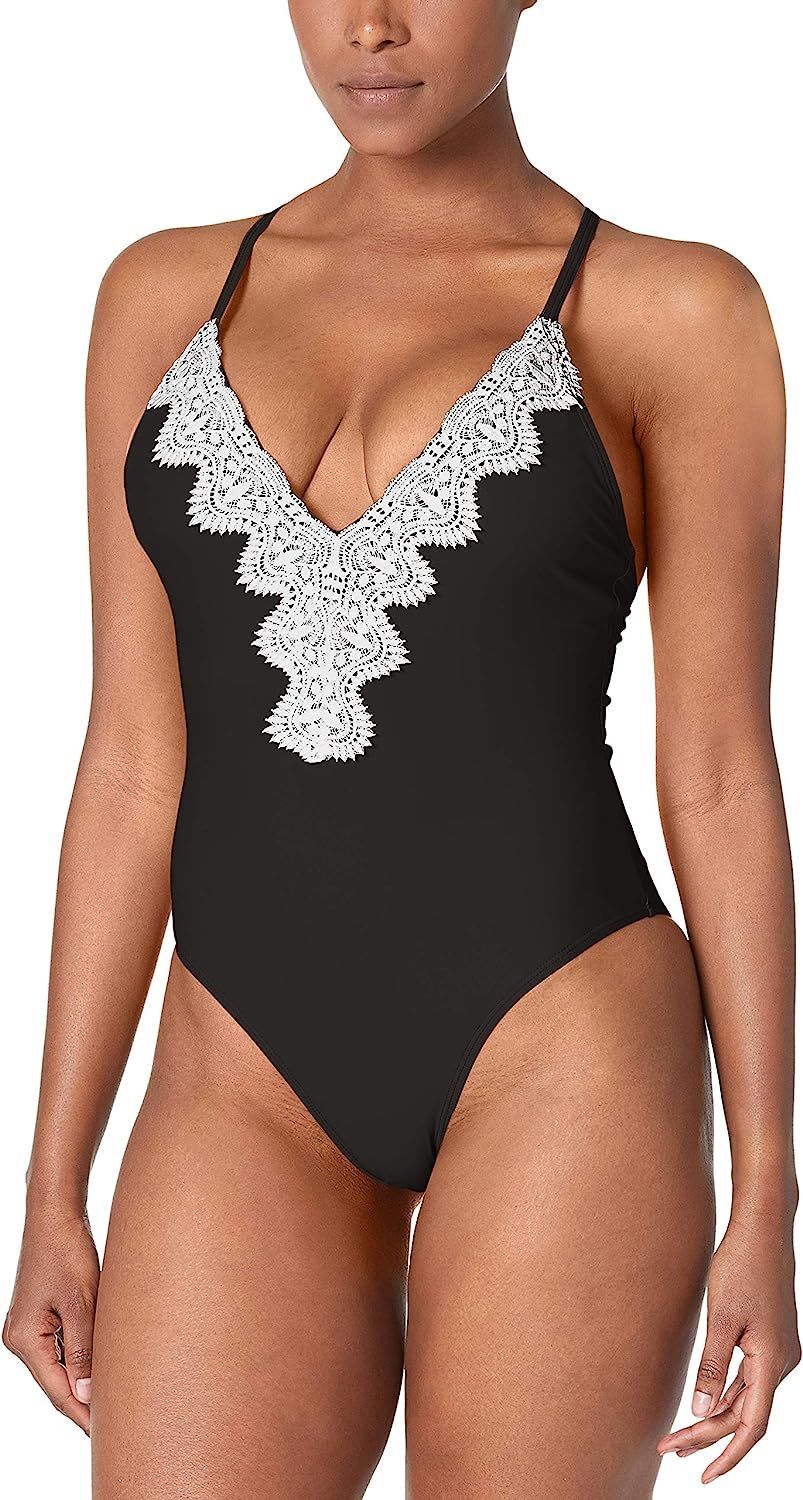 Ocean Blues Women's Lace One Piece Swimsuits for Women Vintage Bikini Beach Swimwear One Piece Ba... | Amazon (US)