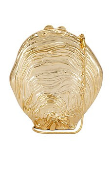 SIMKHAI Cove Shell Clutch in Gold from Revolve.com | Revolve Clothing (Global)