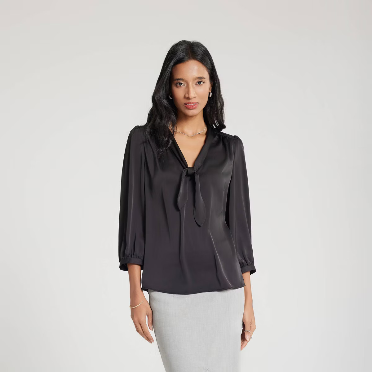 Women's Tie Front Blouse - A New Day™ | Target