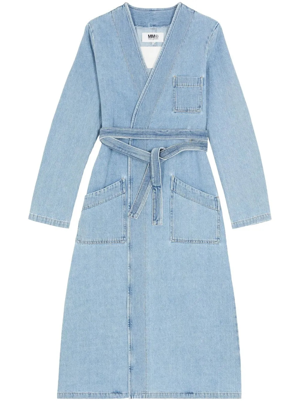 collarless trench coat | Farfetch Global