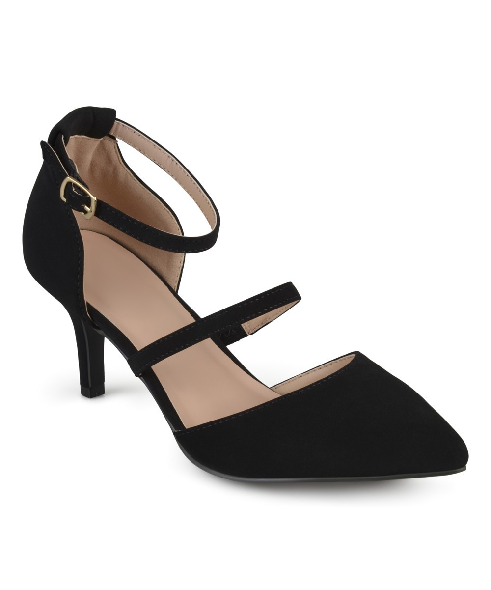 Bella Cora Women's Pumps BLACK - Black Strap Accent Chaney D'Orsay Pump - Women | Zulily