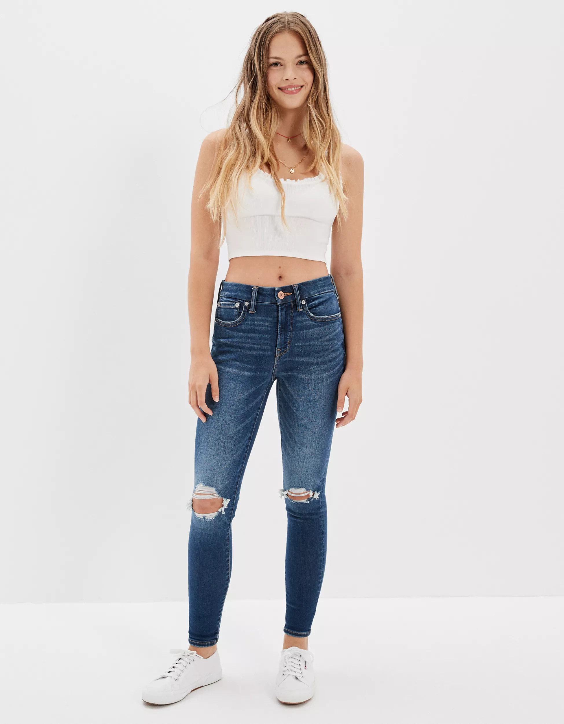 AE Lu(x)e Ripped High-Waisted Jegging | American Eagle Outfitters (US & CA)