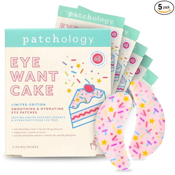 Patchology Eye Want Cake Limited Edition Hydrating & Smoothing Eye Patches – Under Eye Masks fo... | Amazon (US)