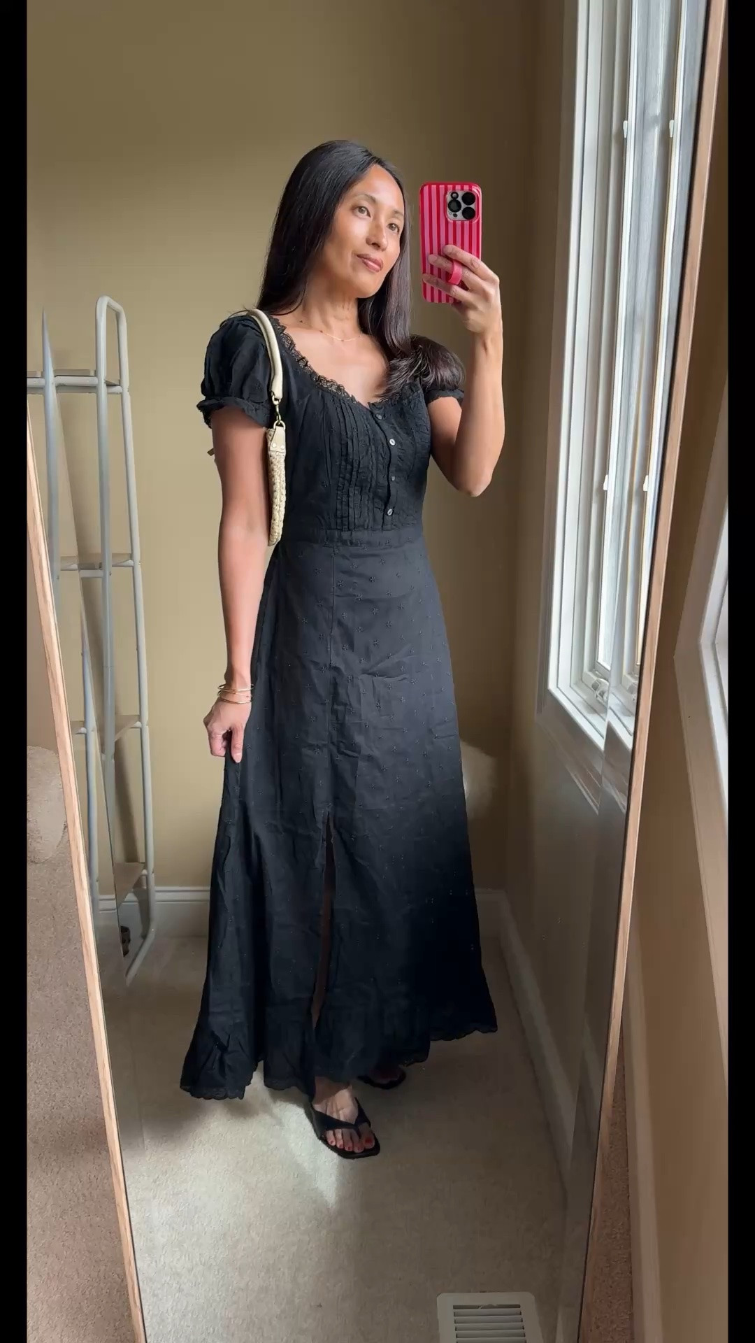 Black dress on sale 40% off. All cotton. Pretty details. True to size. 
Mom Graduation dress. Vacation dress. Summer dress

#LTKOver40