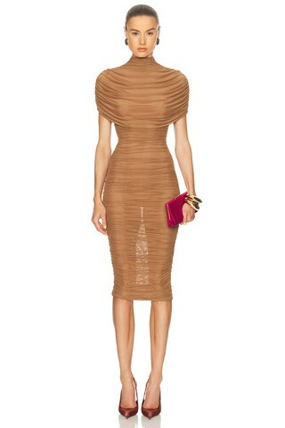 SEROYA Riondra Dress in Brown | FWRD 