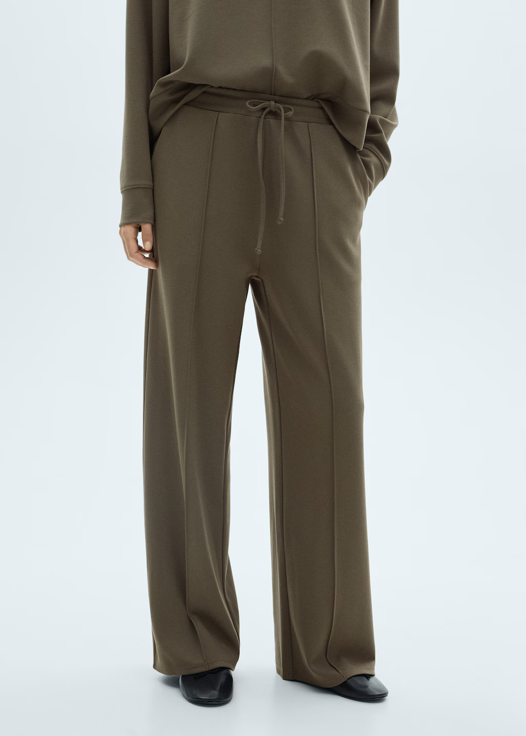 Wideleg jogger trousers - Women | MANGO United Kingdom | MANGO (UK)