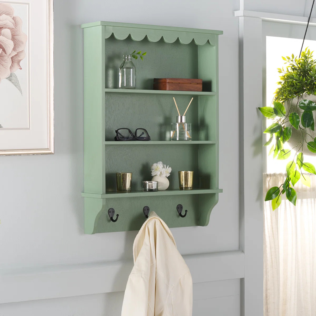 Edan 3 Hook Wall Rack | Wayfair North America