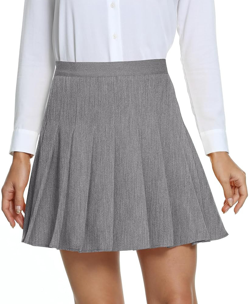 Urban CoCo Women's Pleated High Waist Solid School Uniform Skirt | Amazon (US)